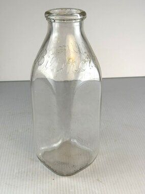 Vintage Shoulder Script Embossed Biltmore Dairy Farms Quart Bottle-Duraglas